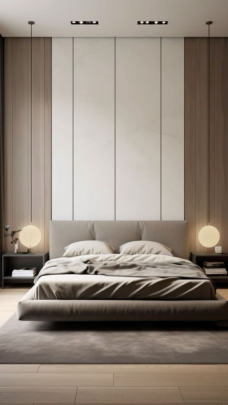 Tête de lit en panneaux verticaux beige avec appliques et LED — بديل الشيبورد NovaBard Tanger