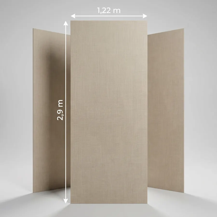 Panneau mural PVC lin blanc effet textile en gros