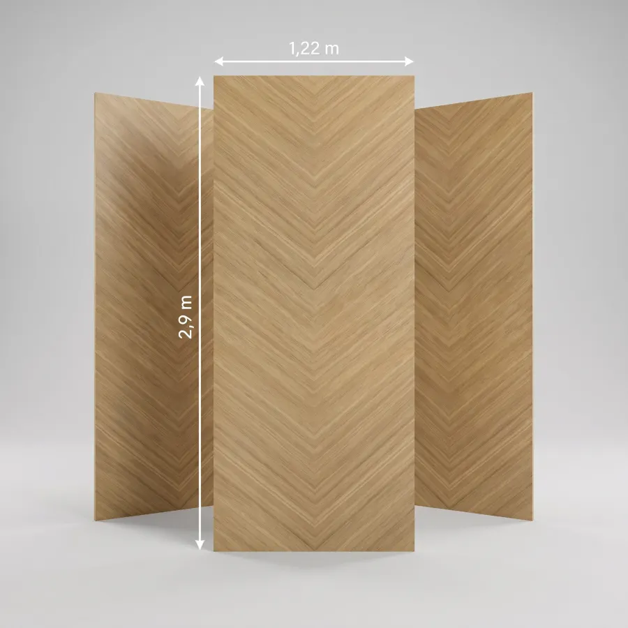Panneau mural PVC chevron chêne clair en gros